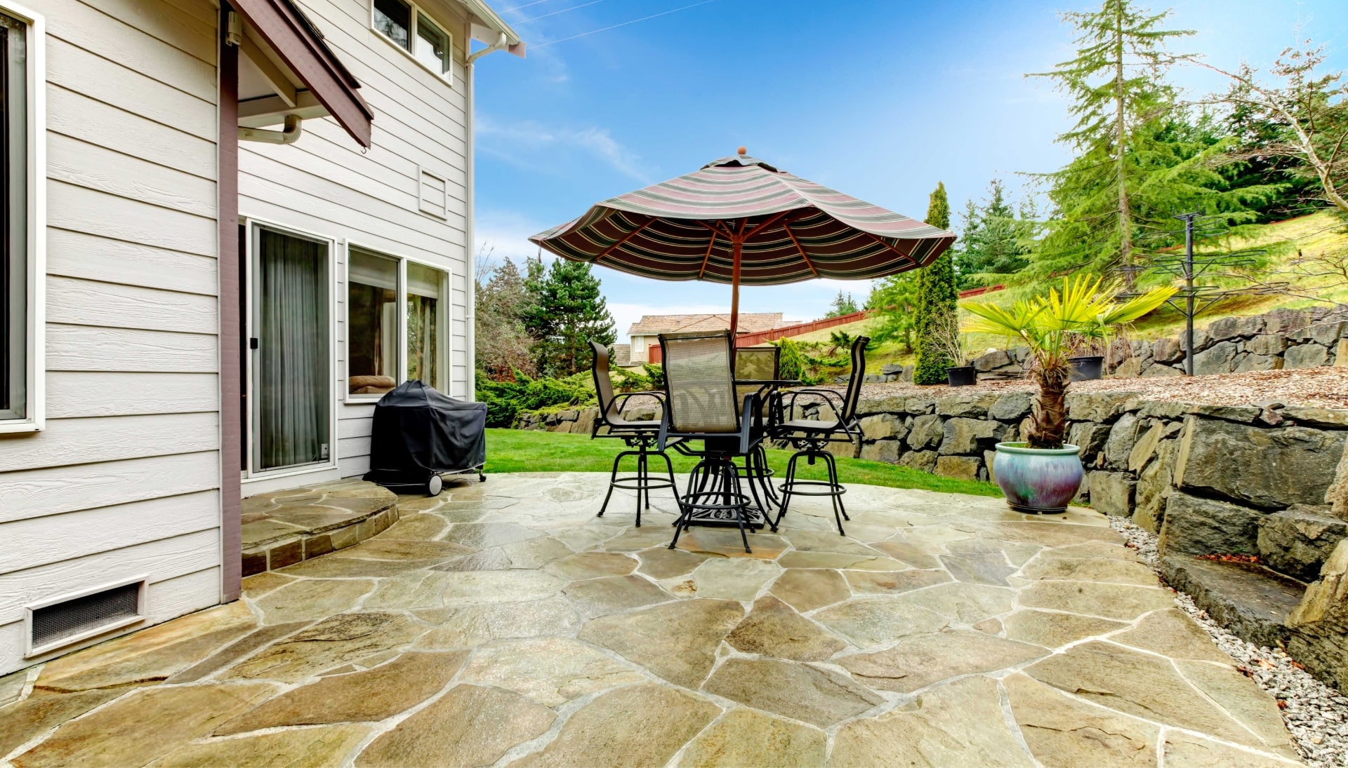 Beautifully Textured and Patterned Concrete Patios in Reno, Nevada area!